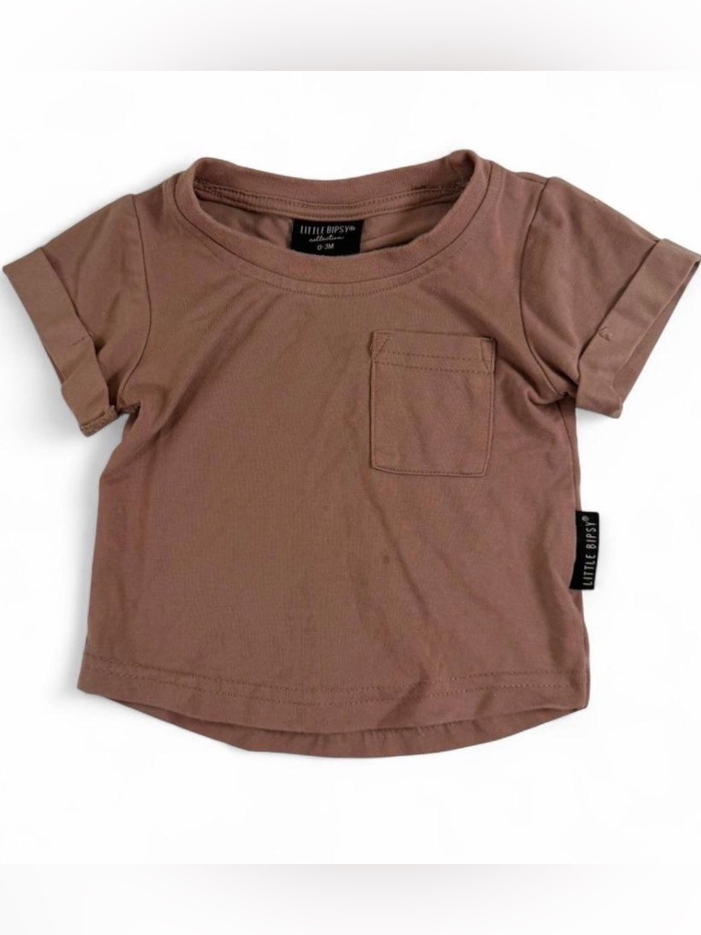Little Bipsy Short Sleeve Pocket Tee - Mauve Brown